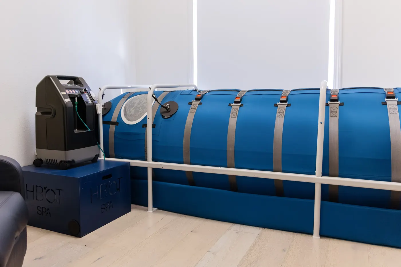 The monoplace hyperbaric oxygen chambers inside the clinic