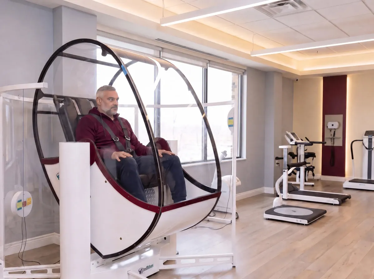 The GyroStim chair in the Rancho Santa Fe clinic